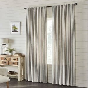 PIPER CLASSICS FARM MARKET STRIPE CURTAIN PANELS 84×40